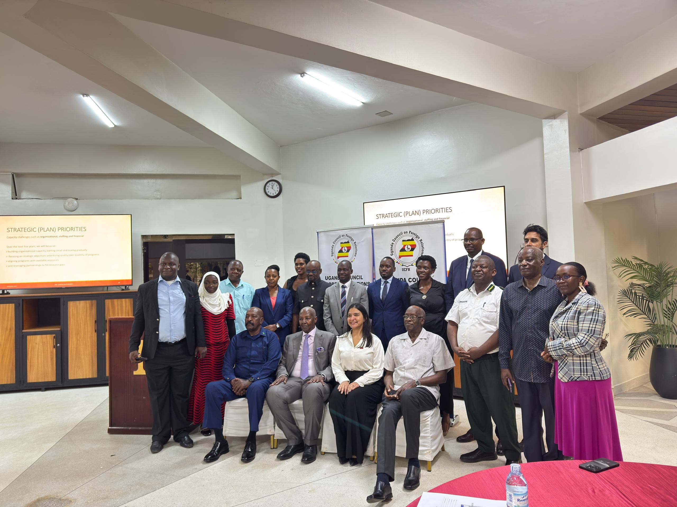 King Ceasor University representatives at the Uganda Council for Foreign Affairs Strategic Plan Launch