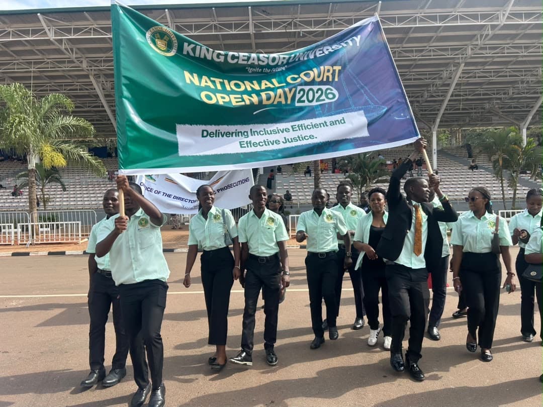 King Ceasor University students and staff at the Third Judiciary National Court Open Day at Kololo Ceremonial Grounds