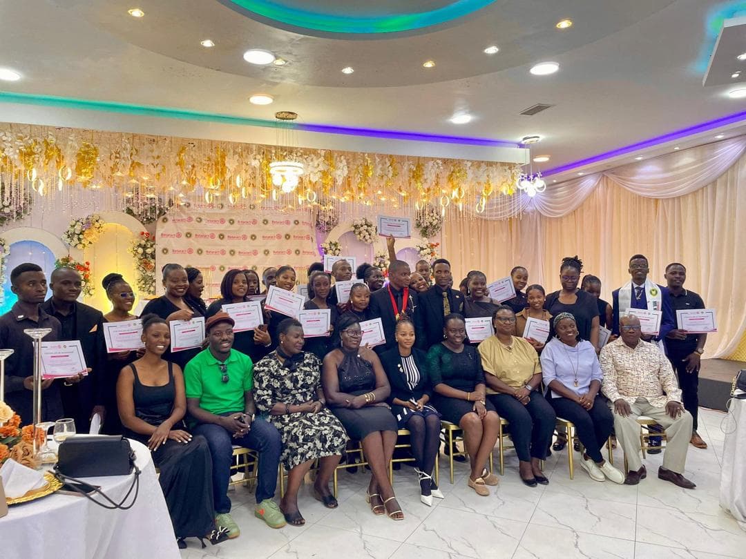 Rotaract Club of King Ceasor University seventh presidential installation ceremony at Joy Café along Ggaba Road
